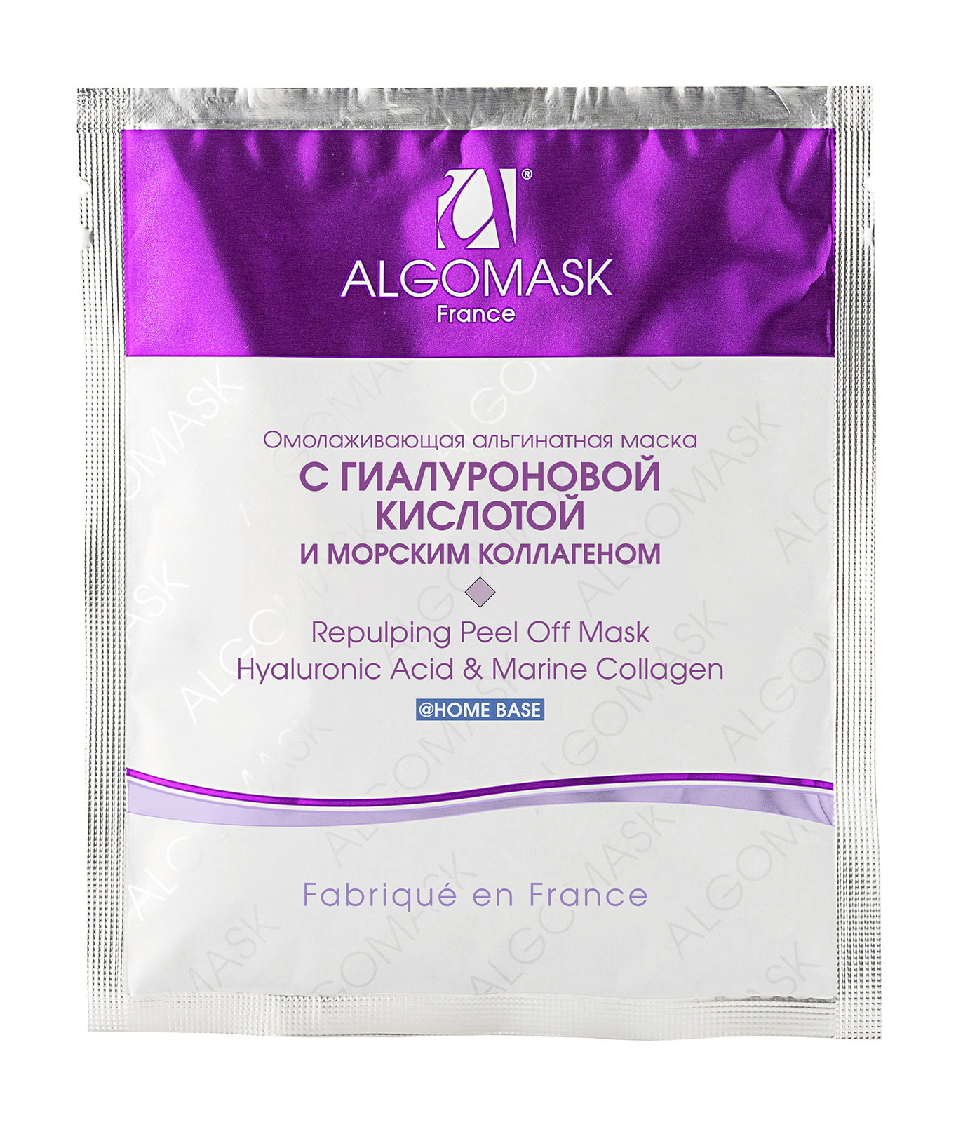 ALGOMASK Омолаживающая альгинатная маска с гиалуроновой кислотой и морским коллагеном home base - 25 г