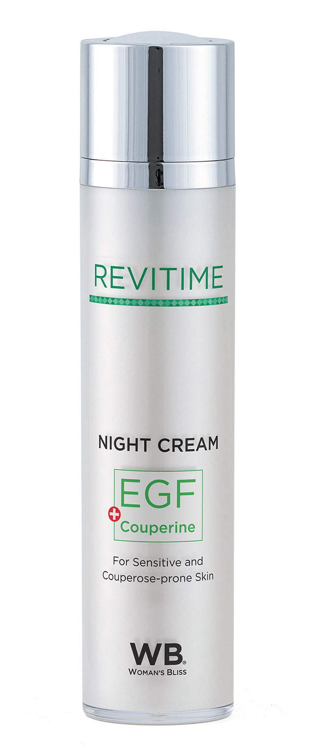 WOMAN'S BLISS Крем ночной для чувствительной и склонной к куперозу кожи c EGF и Couperine, 50 мл
